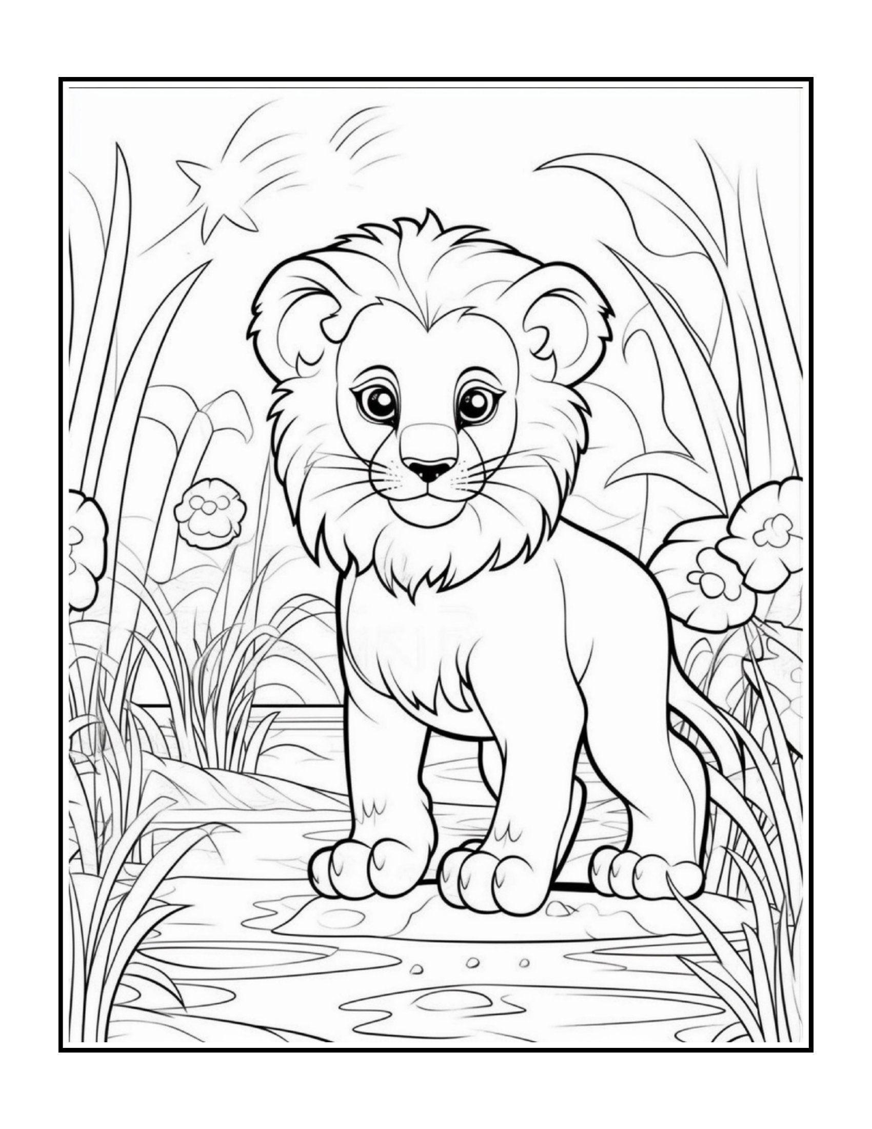 Desenho 7 - Desenhos de animais fofos para colorir e imprimir para imprimir