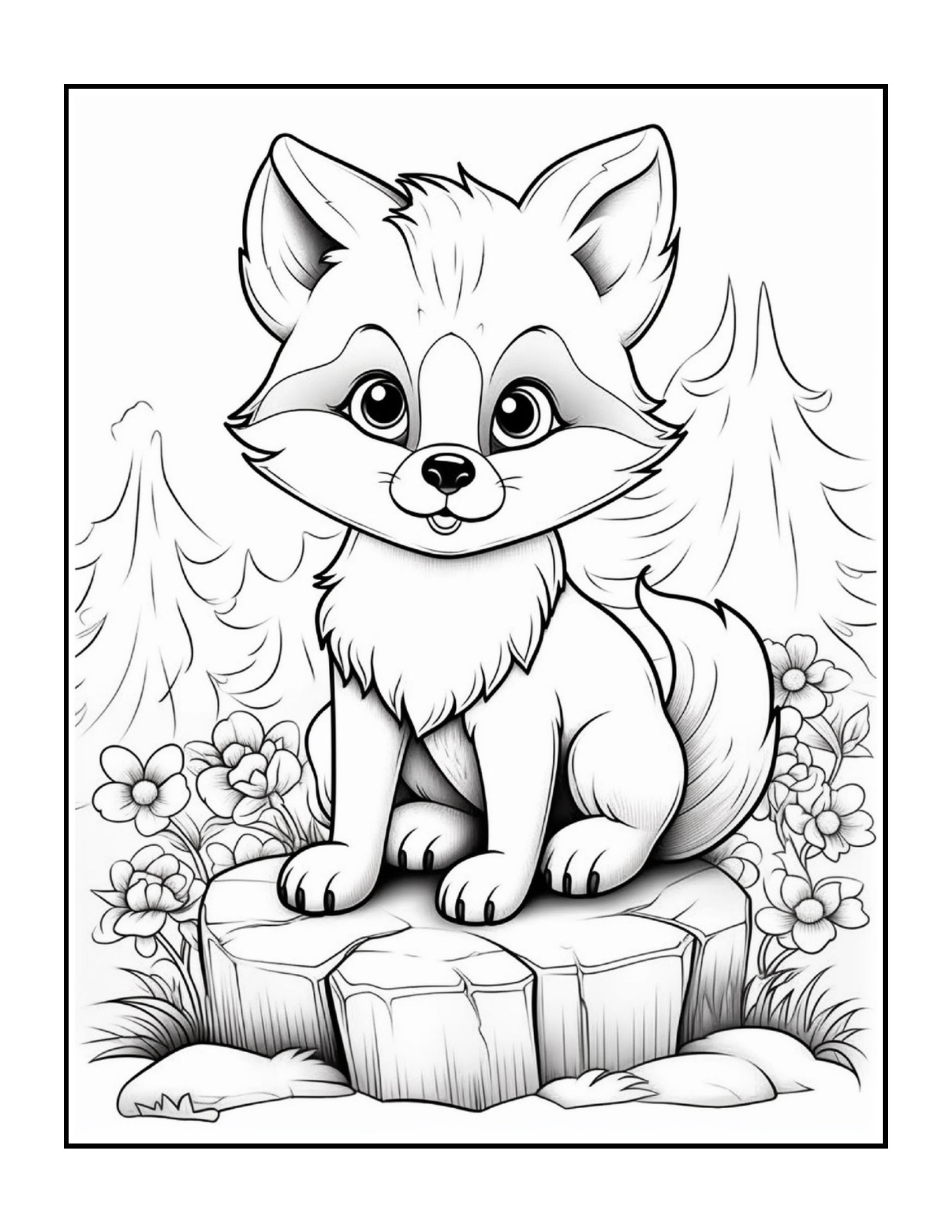 Desenho 8 - Desenhos de animais fofos para colorir e imprimir para imprimir