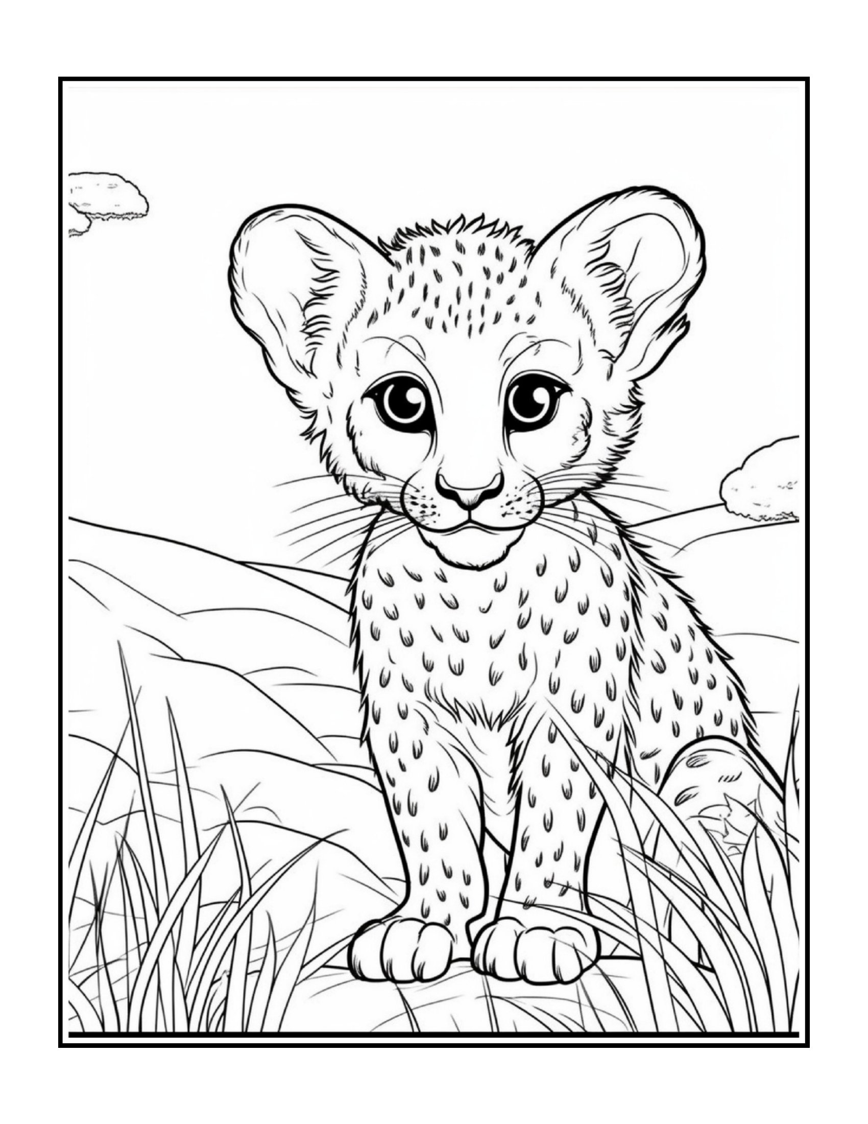 Desenho 9 - Desenhos de animais fofos para colorir e imprimir para imprimir