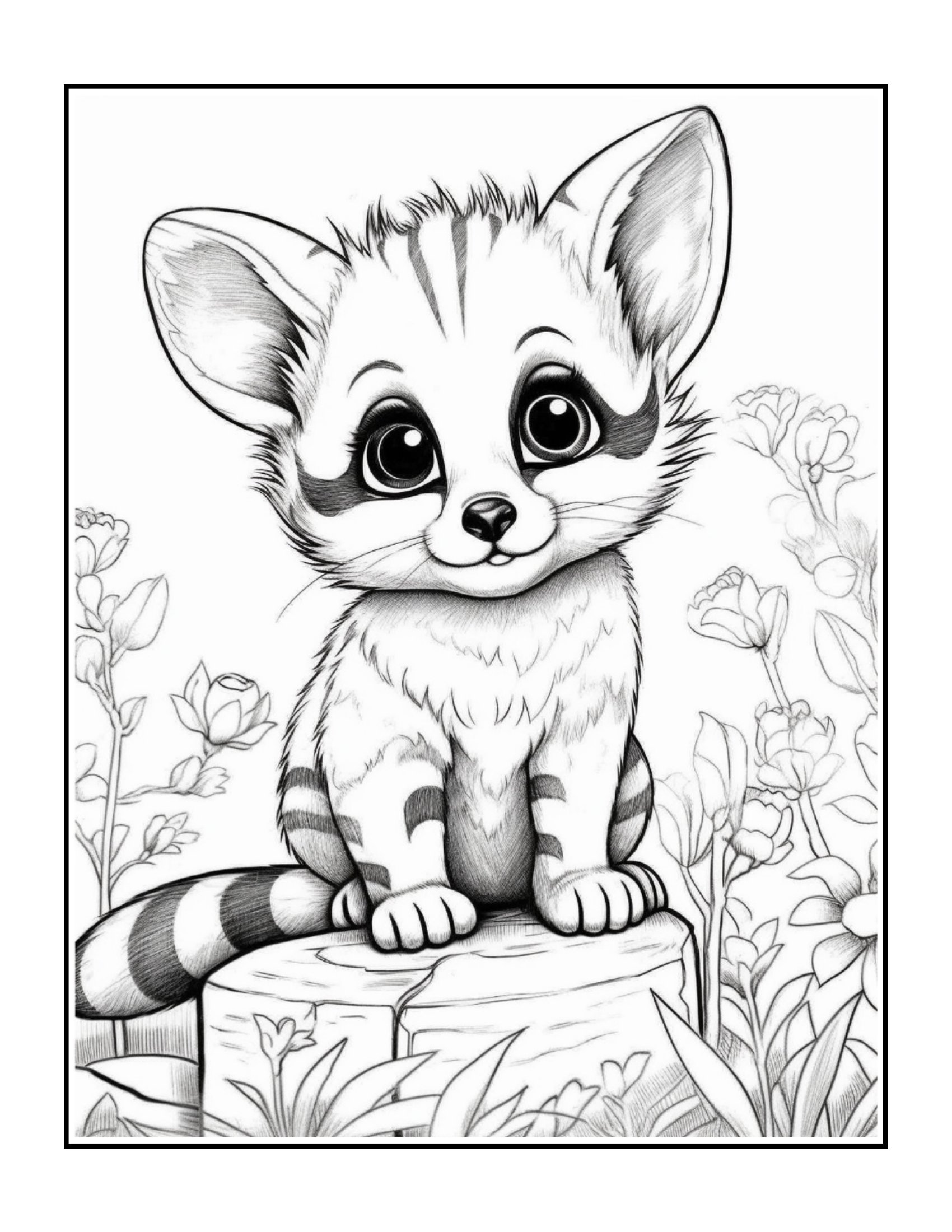 Desenho 10 - Desenhos de animais fofos para colorir e imprimir para imprimir