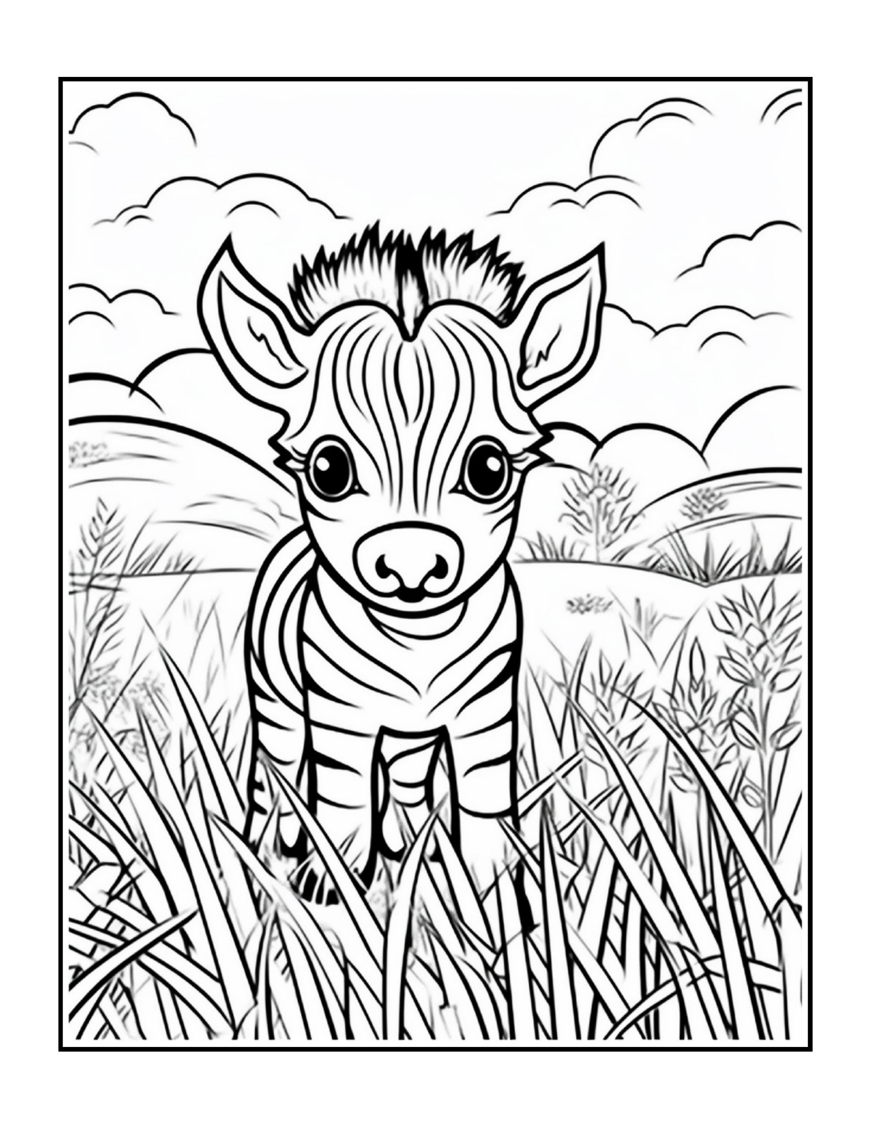Desenho 11 - Desenhos de animais fofos para colorir e imprimir para imprimir