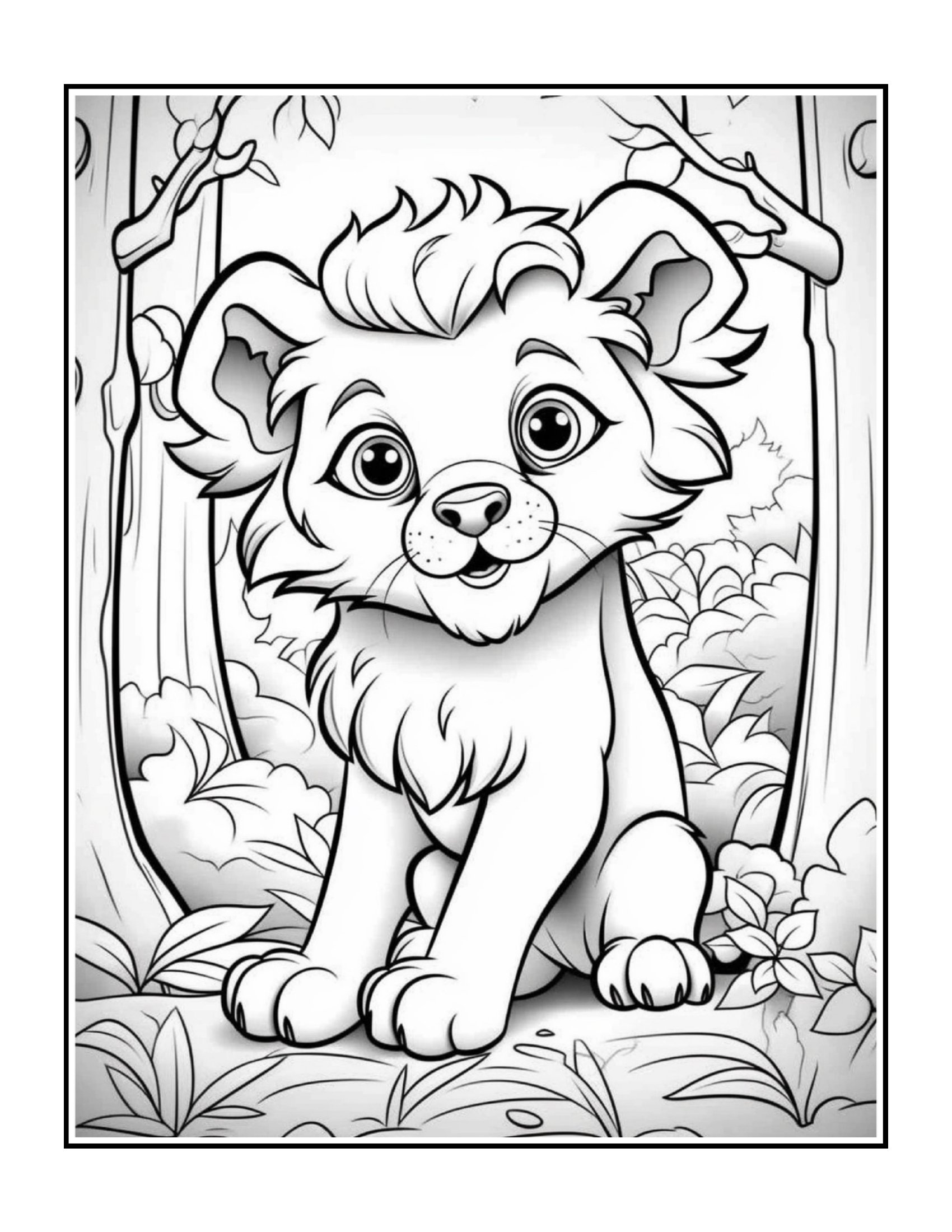 Desenho 12 - Desenhos de animais fofos para colorir e imprimir para imprimir