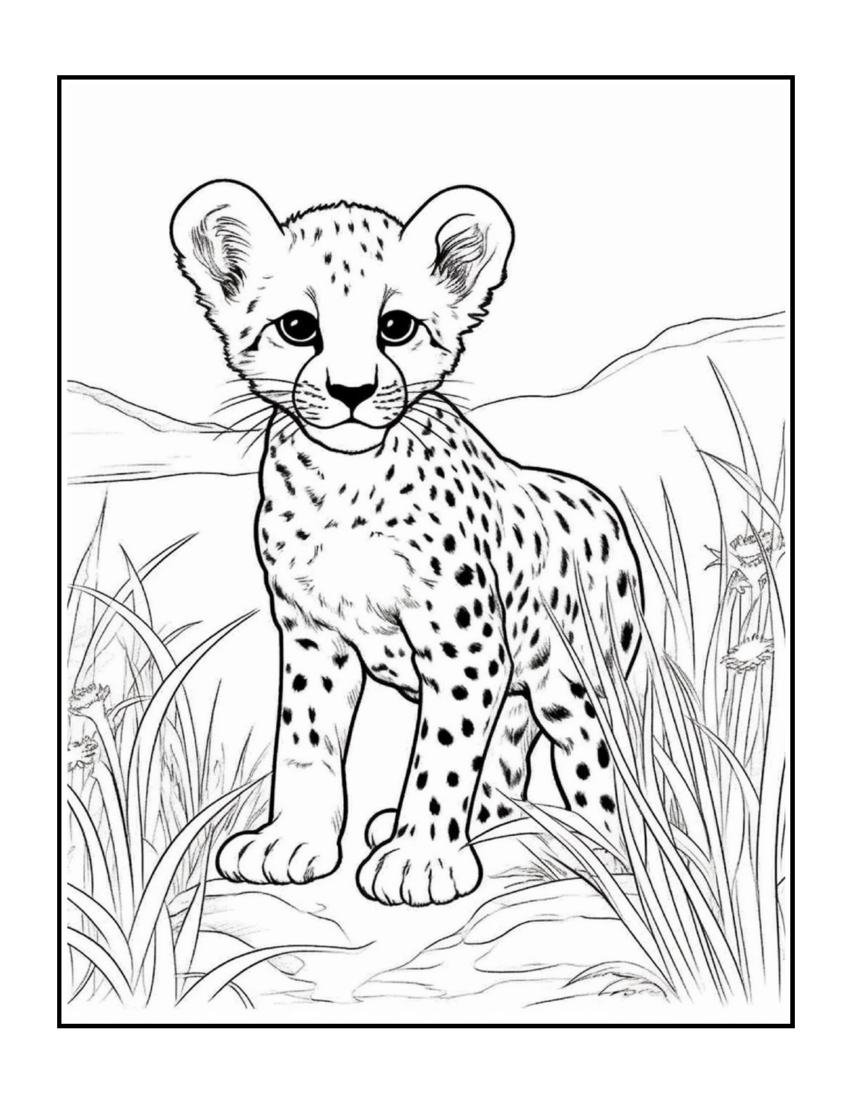 Desenho 13 - Desenhos de animais fofos para colorir e imprimir para imprimir
