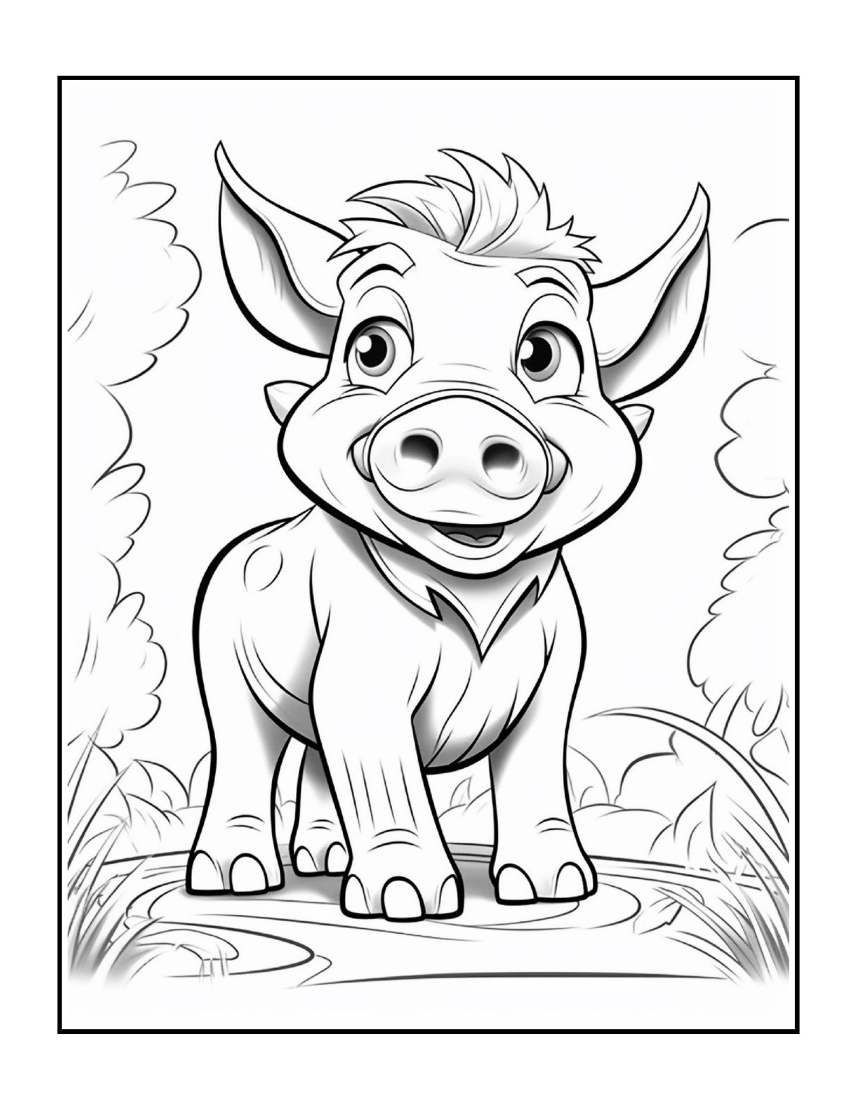 Desenho 14 - Desenhos de animais fofos para colorir e imprimir para imprimir