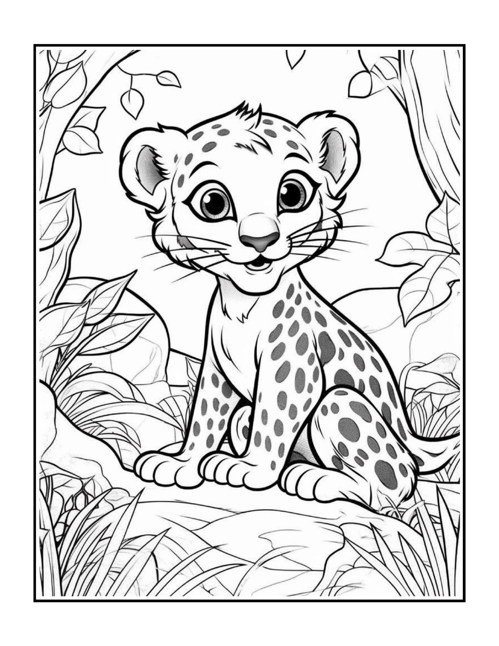 Desenho 15 - Desenhos de animais fofos para colorir e imprimir para imprimir