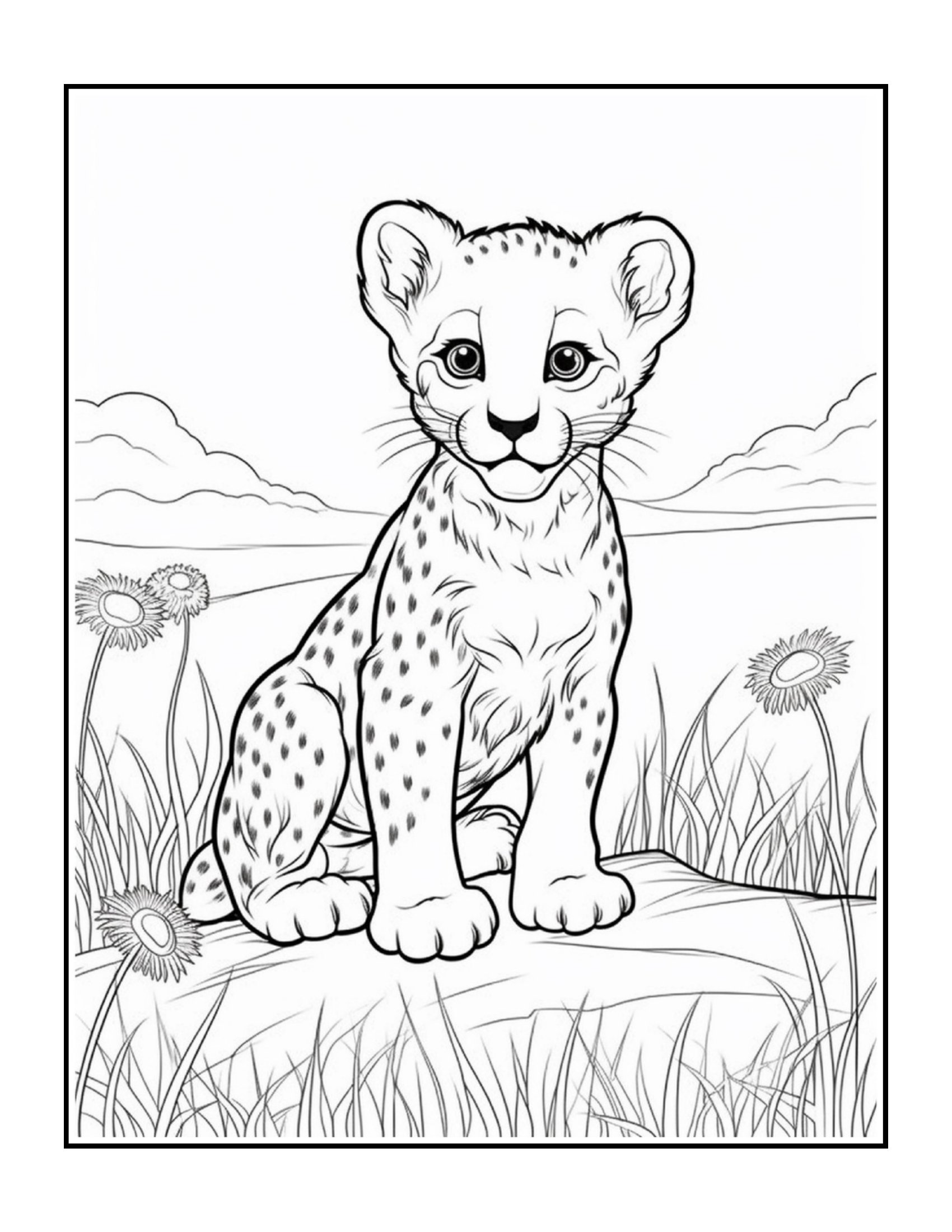 Desenho 16 - Desenhos de animais fofos para colorir e imprimir para imprimir