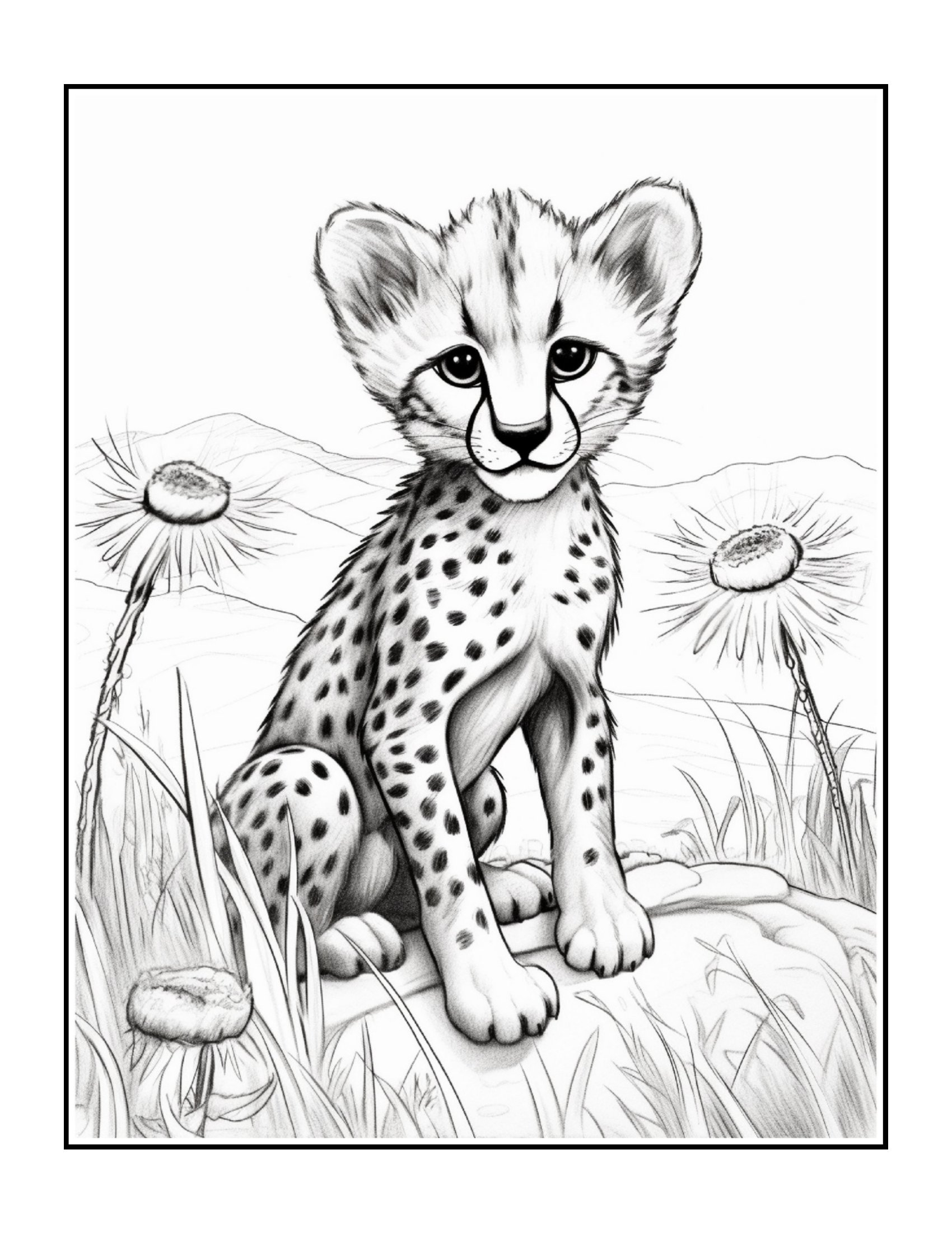 Desenho 18 - Desenhos de animais fofos para colorir e imprimir para imprimir
