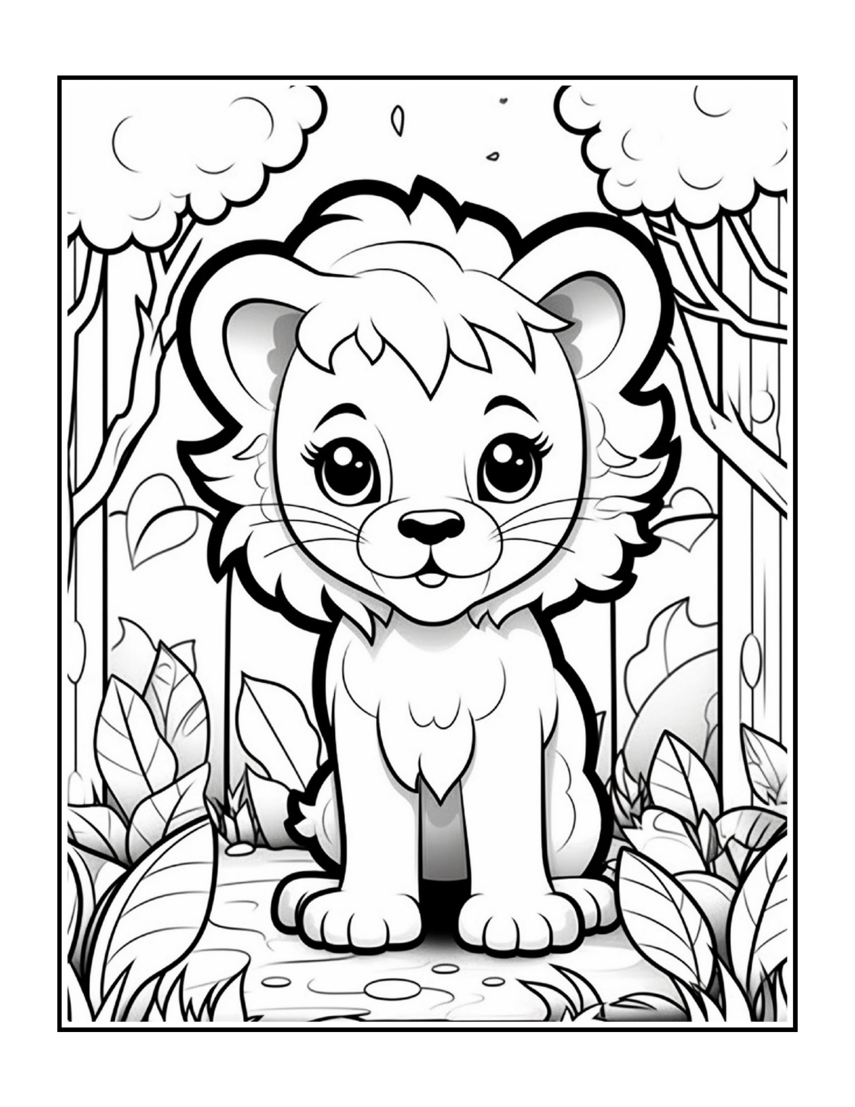 Desenho 20 - Desenhos de animais fofos para colorir e imprimir para imprimir