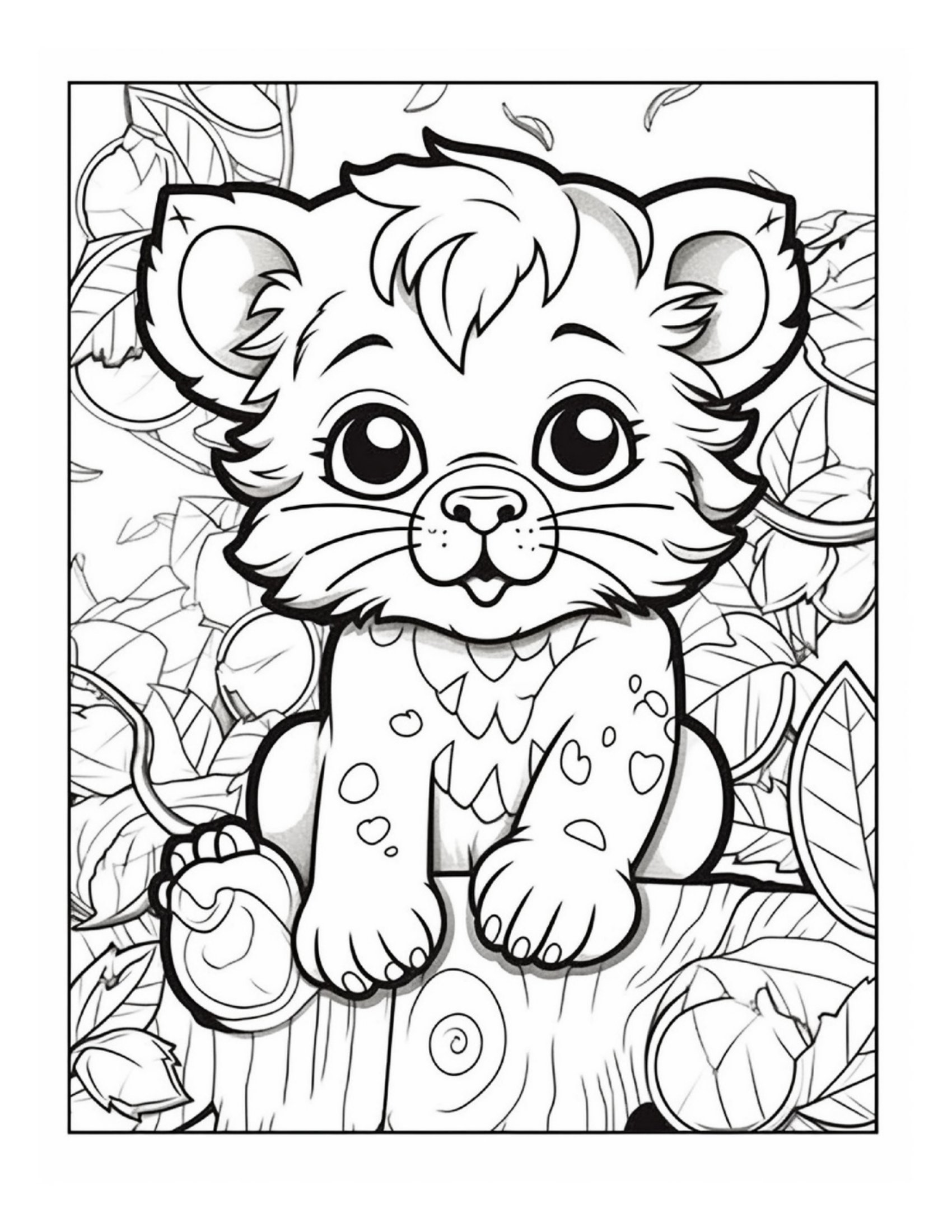 Desenho 22 - Desenhos de animais fofos para colorir e imprimir para imprimir