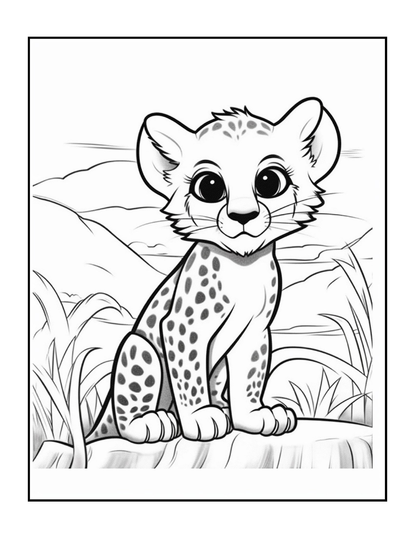 Desenho 24 - Desenhos de animais fofos para colorir e imprimir para imprimir