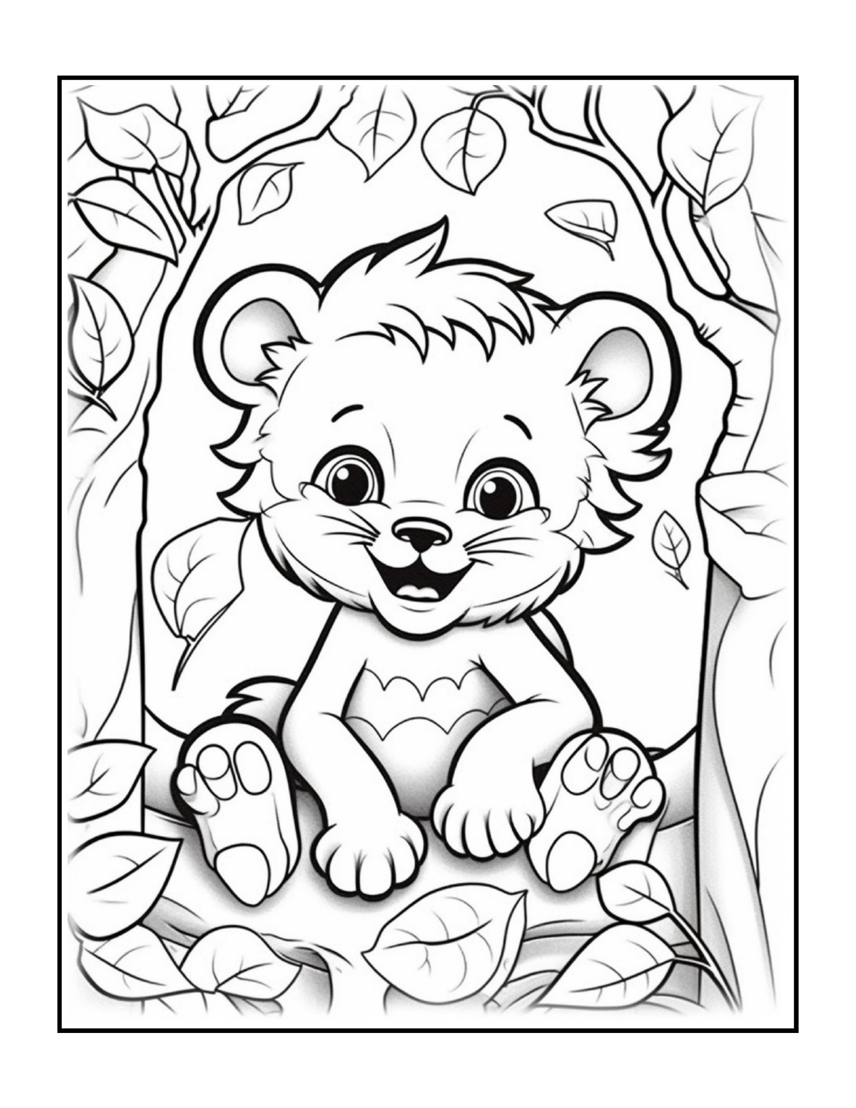 Desenho 25 - Desenhos de animais fofos para colorir e imprimir para imprimir