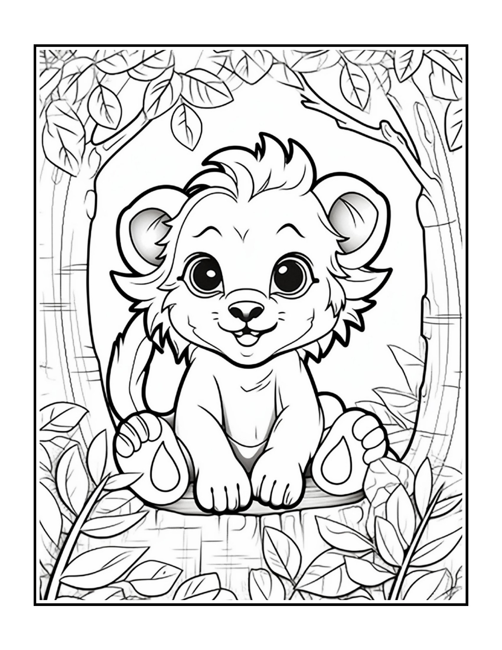 Desenho 26 - Desenhos de animais fofos para colorir e imprimir para imprimir