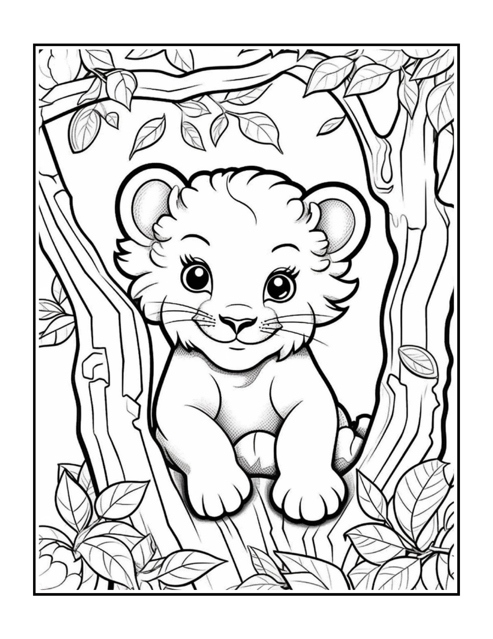 Desenho 27 - Desenhos de animais fofos para colorir e imprimir para imprimir