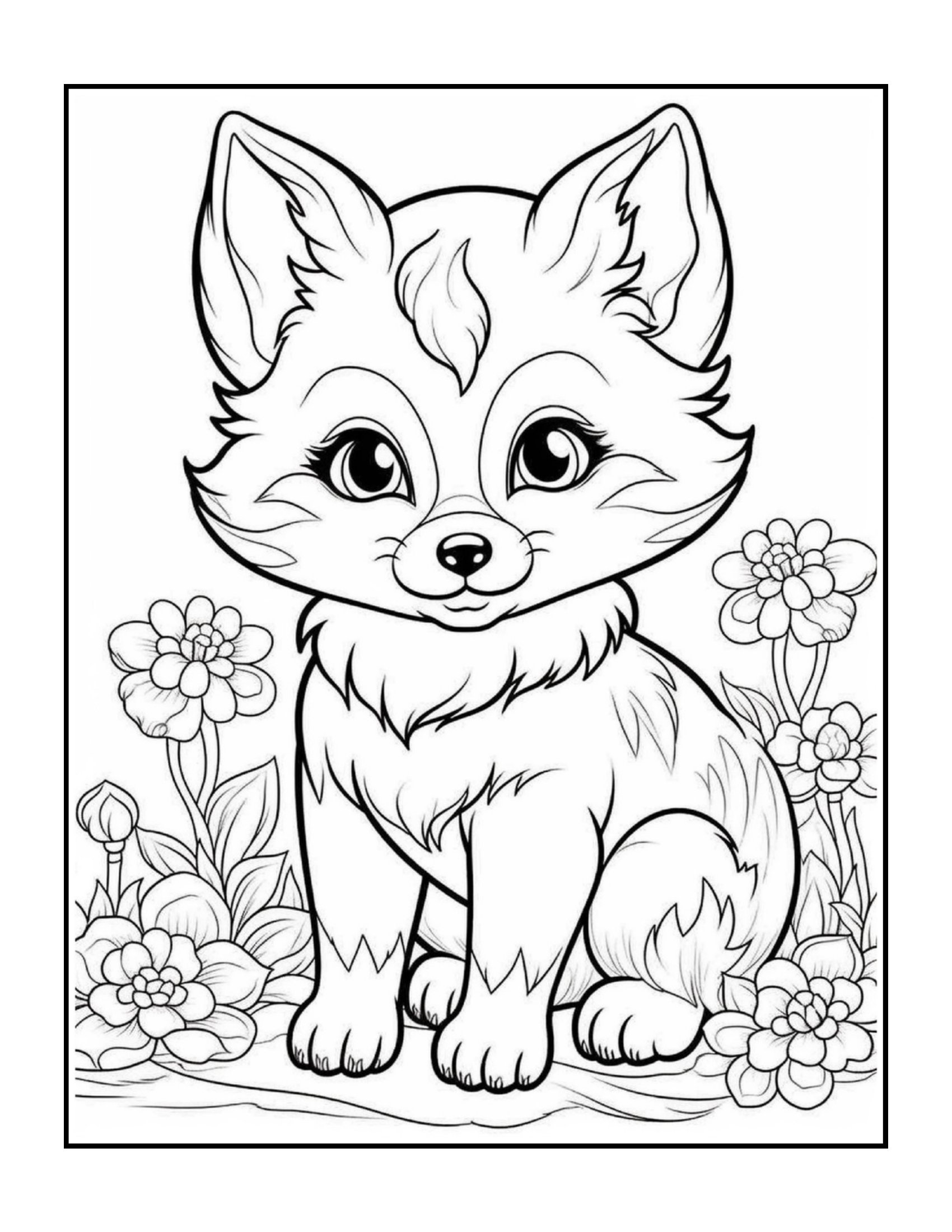Desenho 28 - Desenhos de animais fofos para colorir e imprimir para imprimir