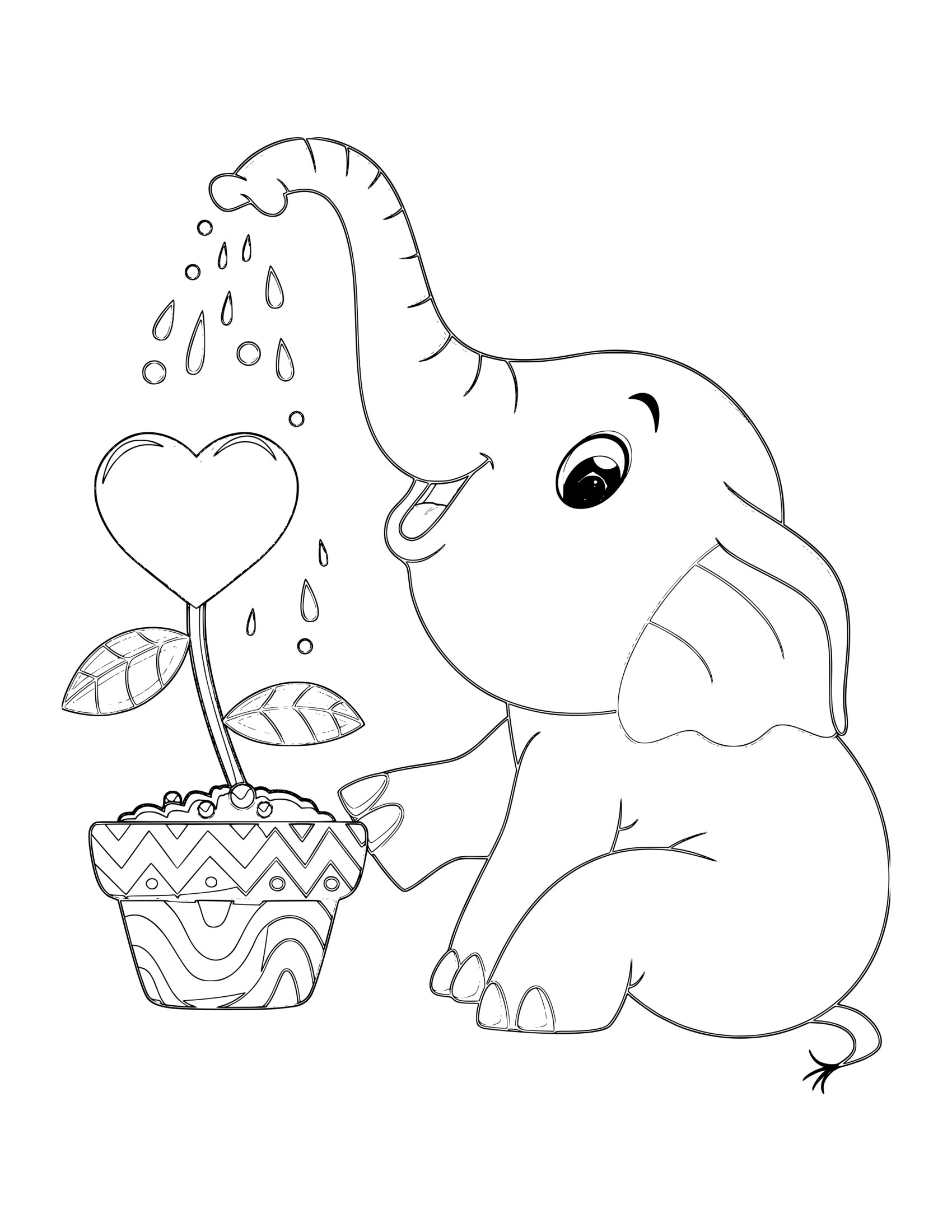 Desenho de Animal Fofo 2 - Desenhos de animais fofos para colorir e imprimir – Parte 5 para imprimir