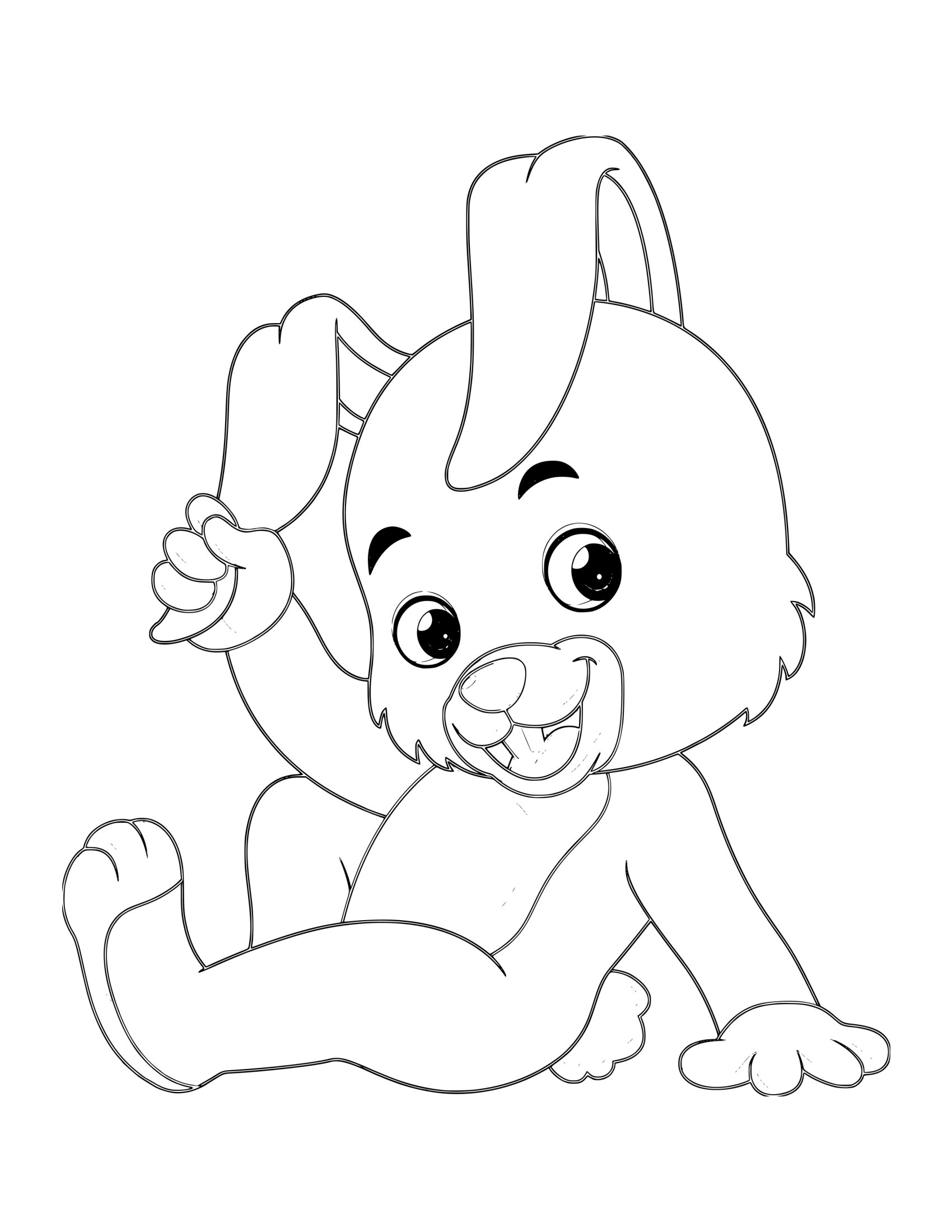 Desenho de Animal Fofo 11 - Desenhos de animais fofos para colorir e imprimir – Parte 5 para imprimir