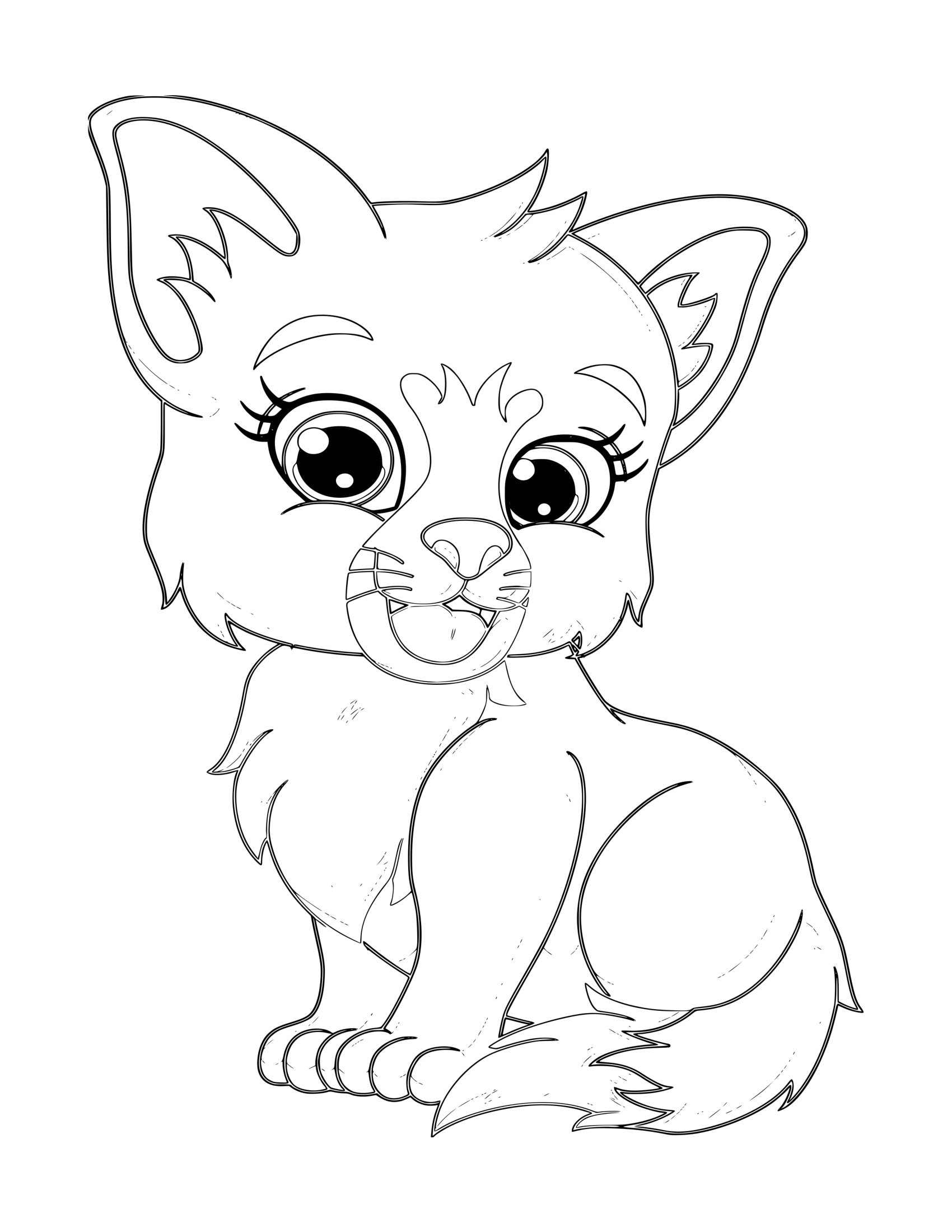 Desenho de Animal Fofo 33 - Desenhos de animais fofos para colorir e imprimir – Parte 5 para imprimir