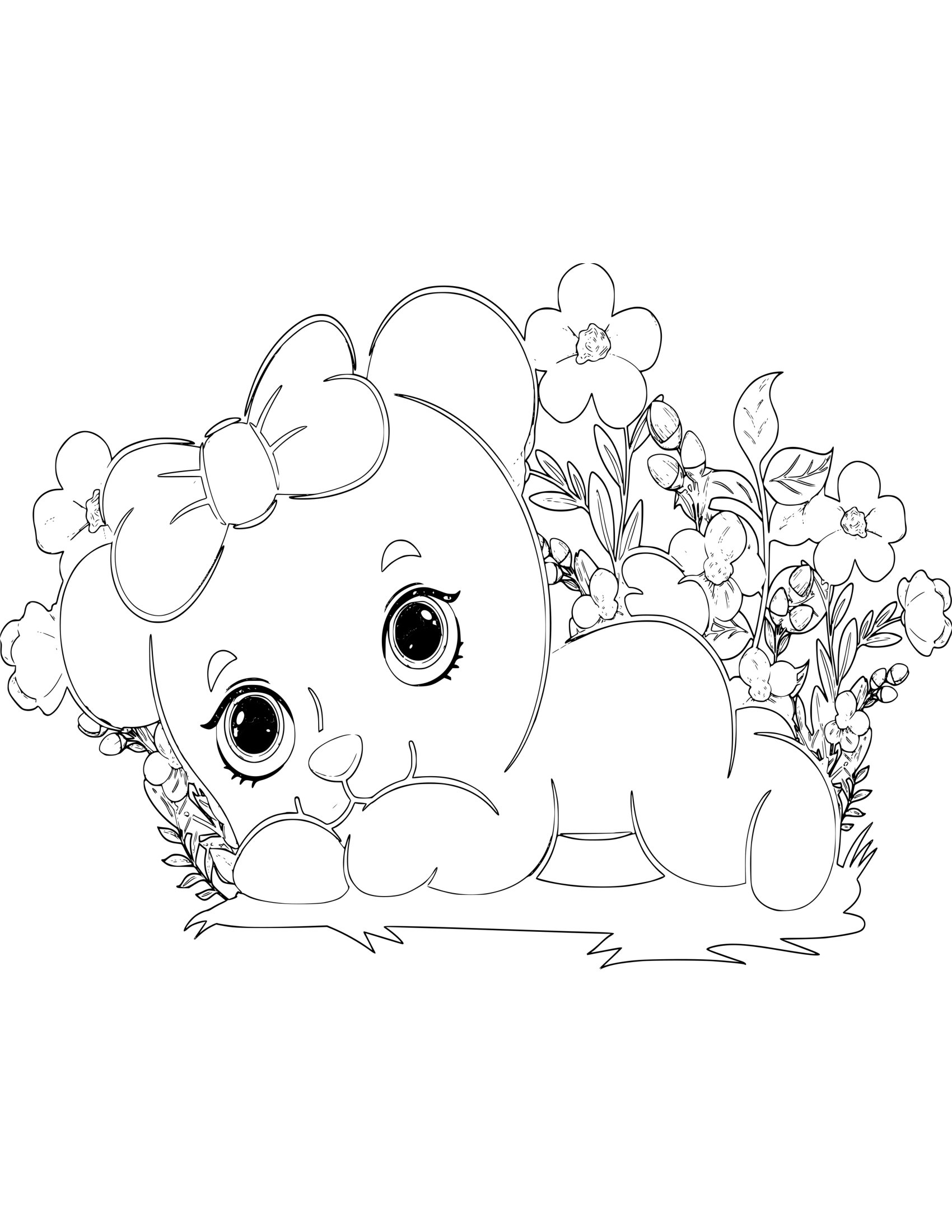 Desenho de Animal Fofo 40 - Desenhos de animais fofos para colorir e imprimir – Parte 5 para imprimir