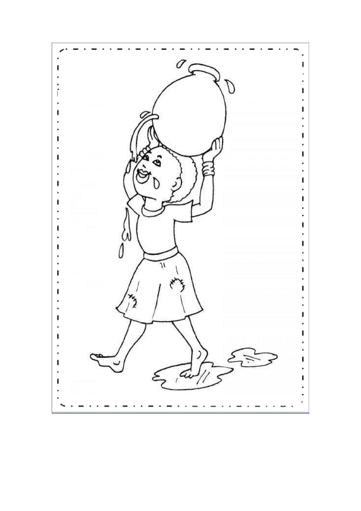 Desenho 2 - Desenhos para Colorir com Temas Africanos e Cultura Afro para Imprimir para imprimir