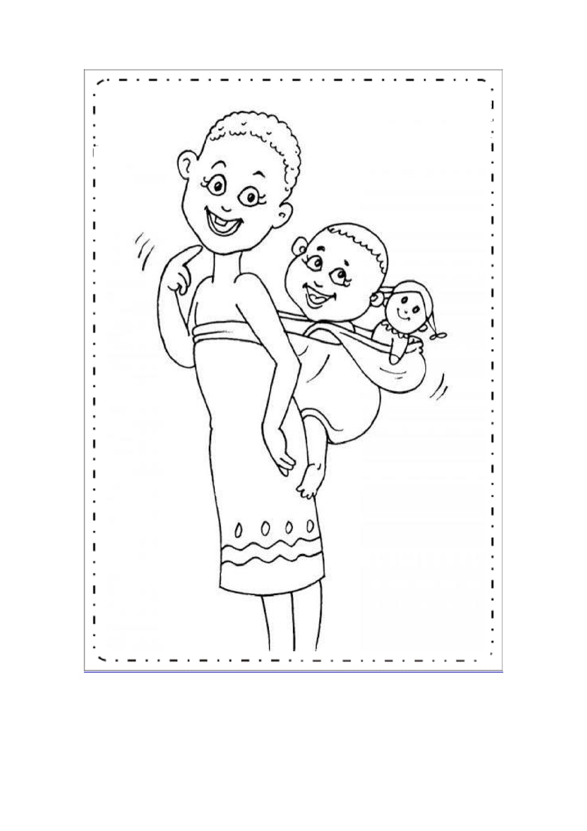 Desenho 4 - Desenhos para Colorir com Temas Africanos e Cultura Afro para Imprimir para imprimir