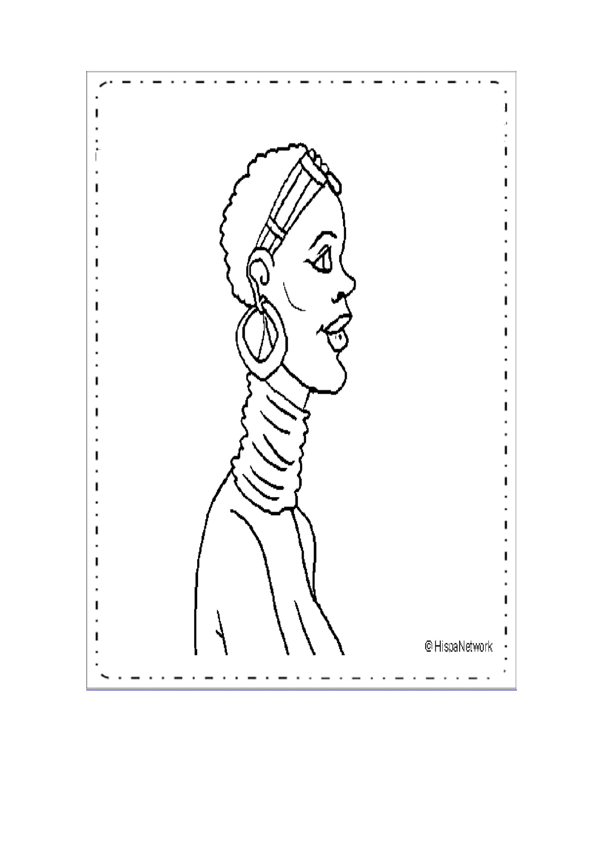 Desenho 7 - Desenhos para Colorir com Temas Africanos e Cultura Afro para Imprimir para imprimir