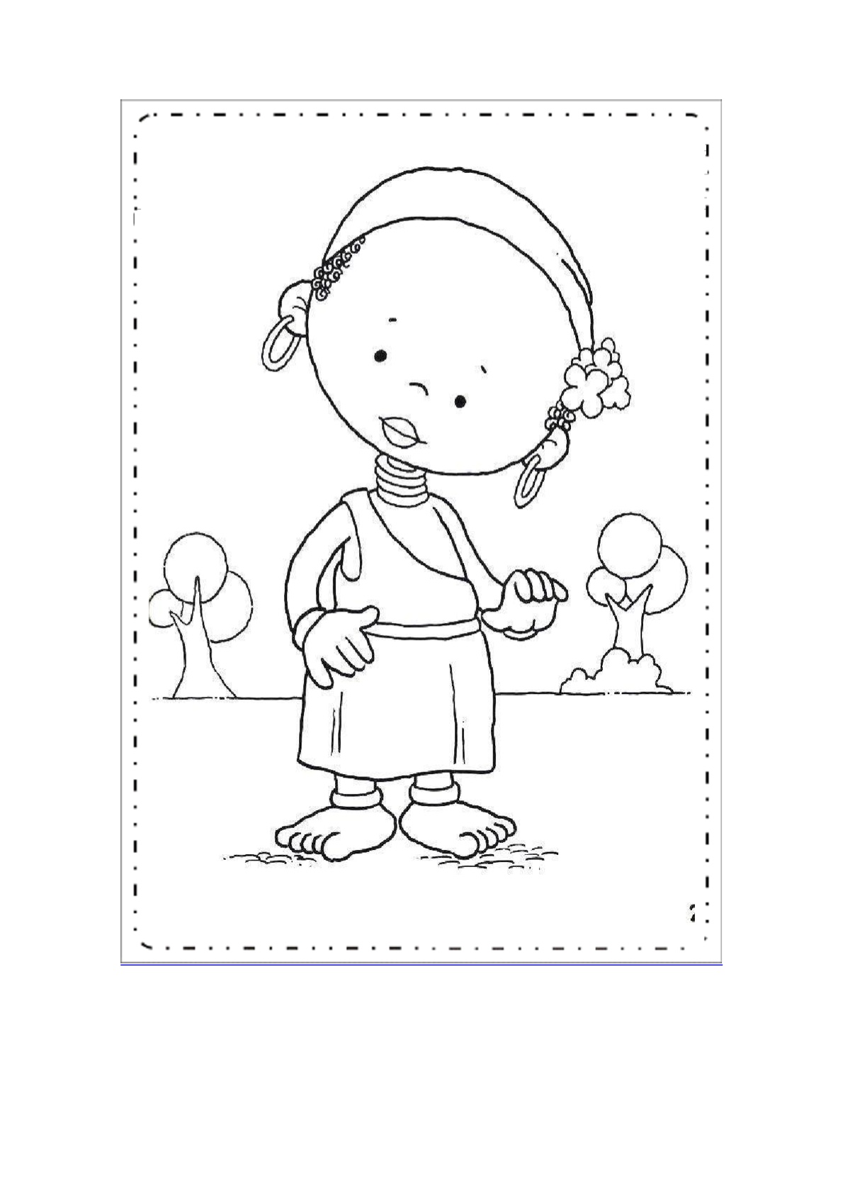 Desenho 8 - Desenhos para Colorir com Temas Africanos e Cultura Afro para Imprimir para imprimir