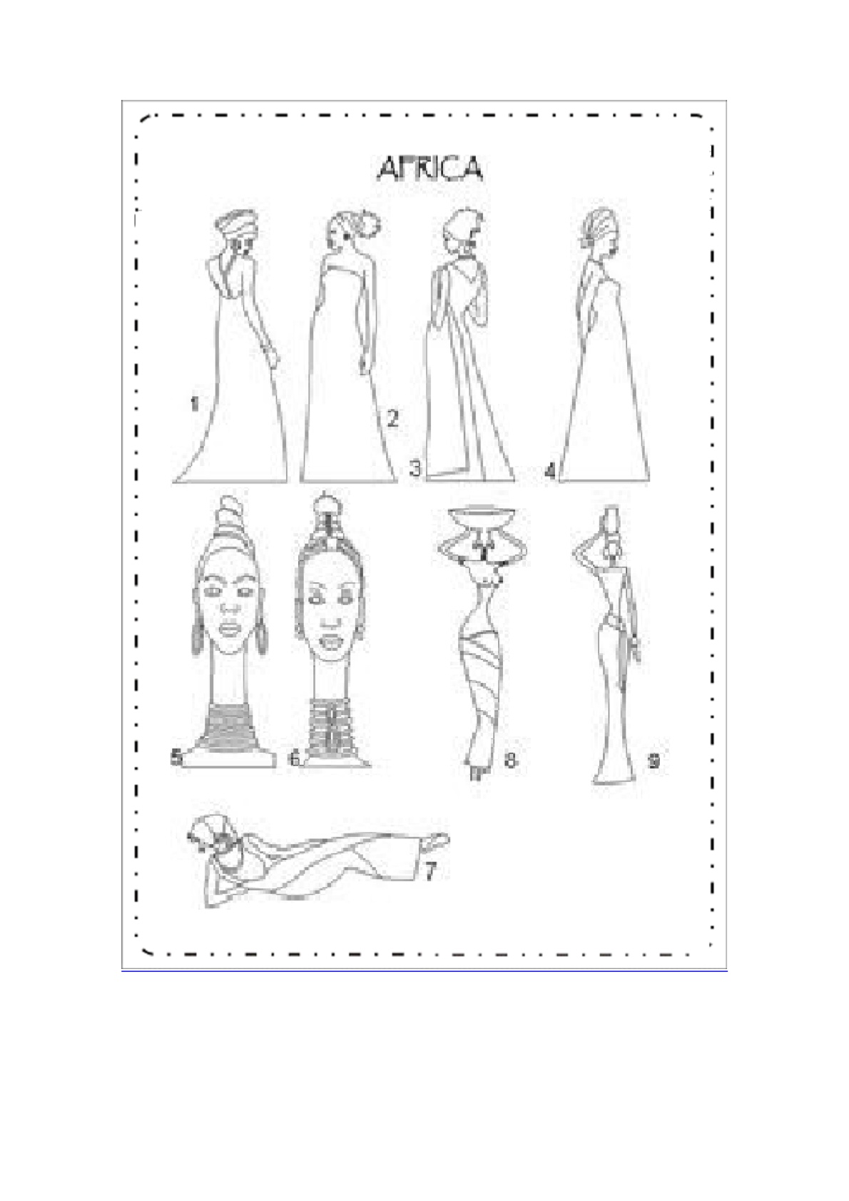Desenho 10 - Desenhos para Colorir com Temas Africanos e Cultura Afro para Imprimir para imprimir