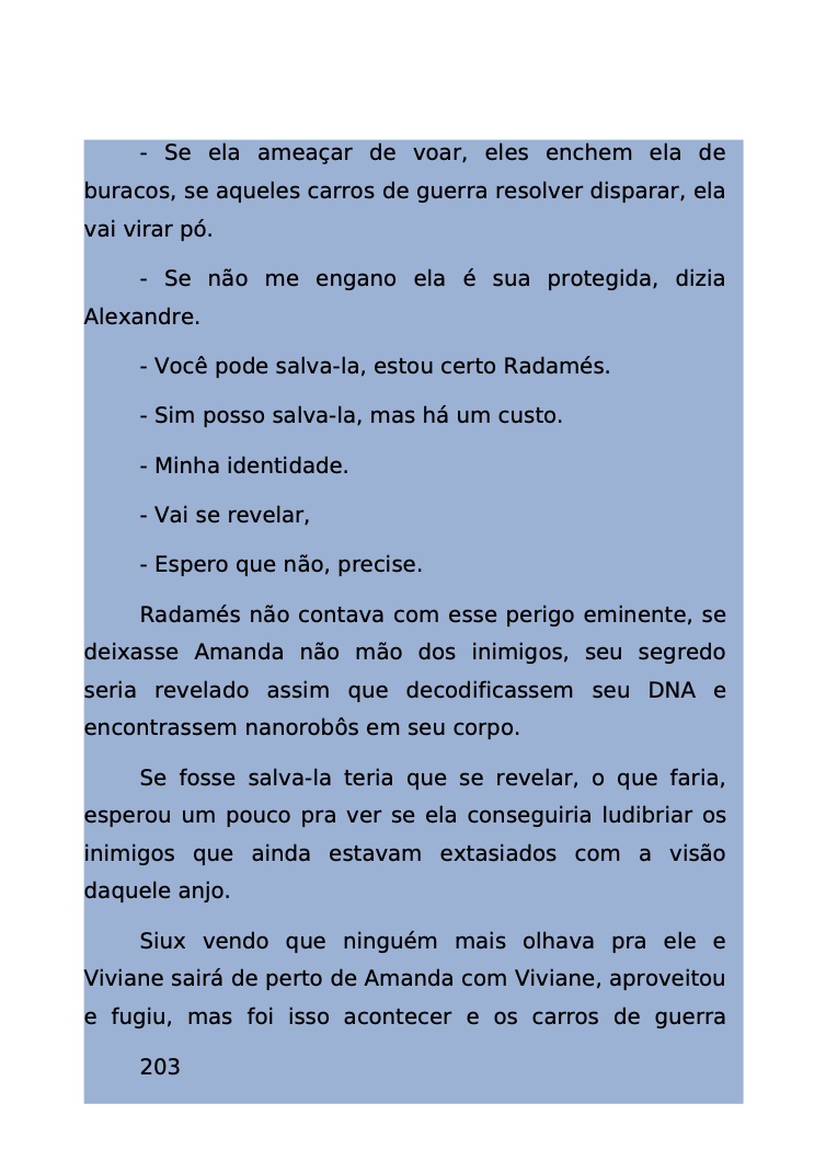 Página 124 - Livro Amanda e os Nanorobôs para Ler e Baixar em PDF para imprimir