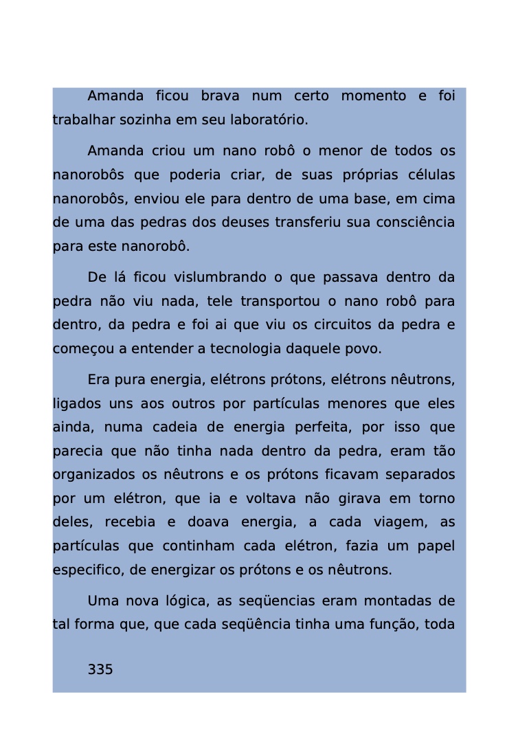 Página 269 - Livro Amanda e os Nanorobôs para Ler e Baixar em PDF para imprimir