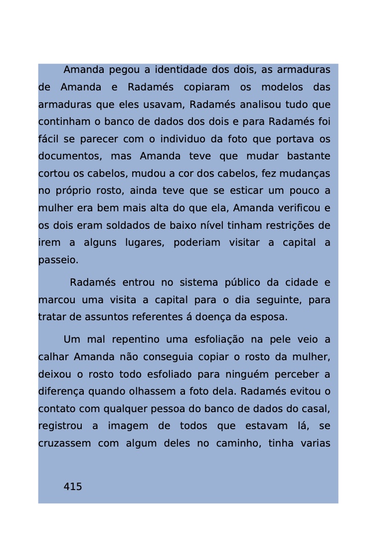 Página 357 - Livro Amanda e os Nanorobôs para Ler e Baixar em PDF para imprimir
