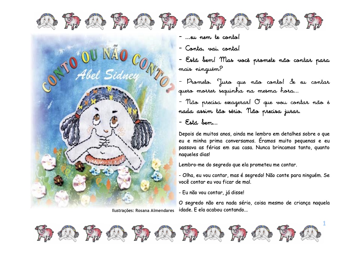Página 1 - Livro Infantil Conto ou Não Conto? para Ler e Imprimir para imprimir