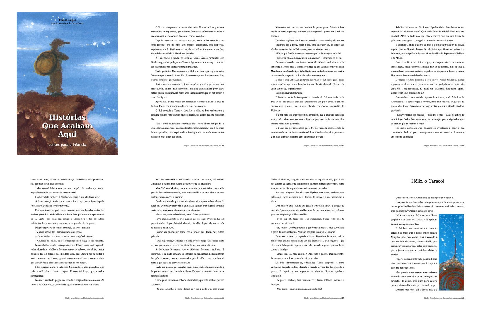 Livro Infantil Histórias que Acabam Aqui para Ler e Imprimir - Capa