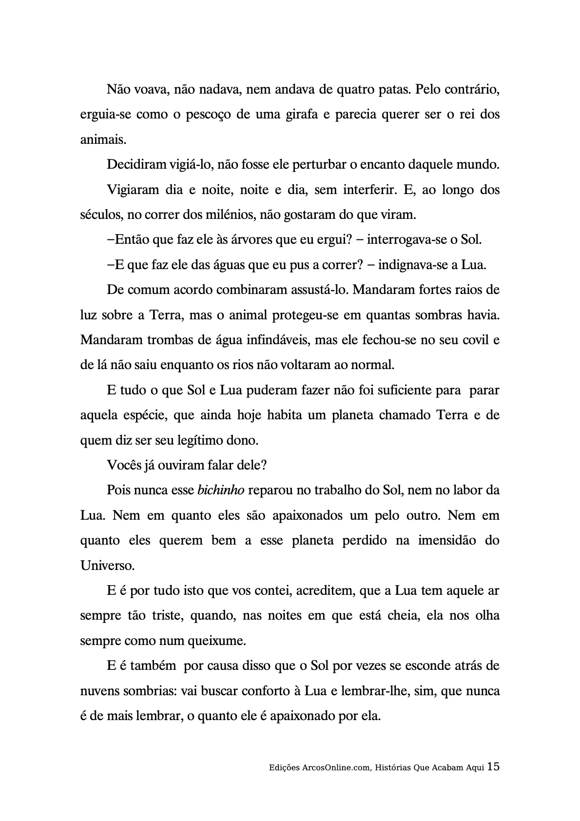Página 15 - Livro Infantil Histórias que Acabam Aqui para Ler e Imprimir para imprimir
