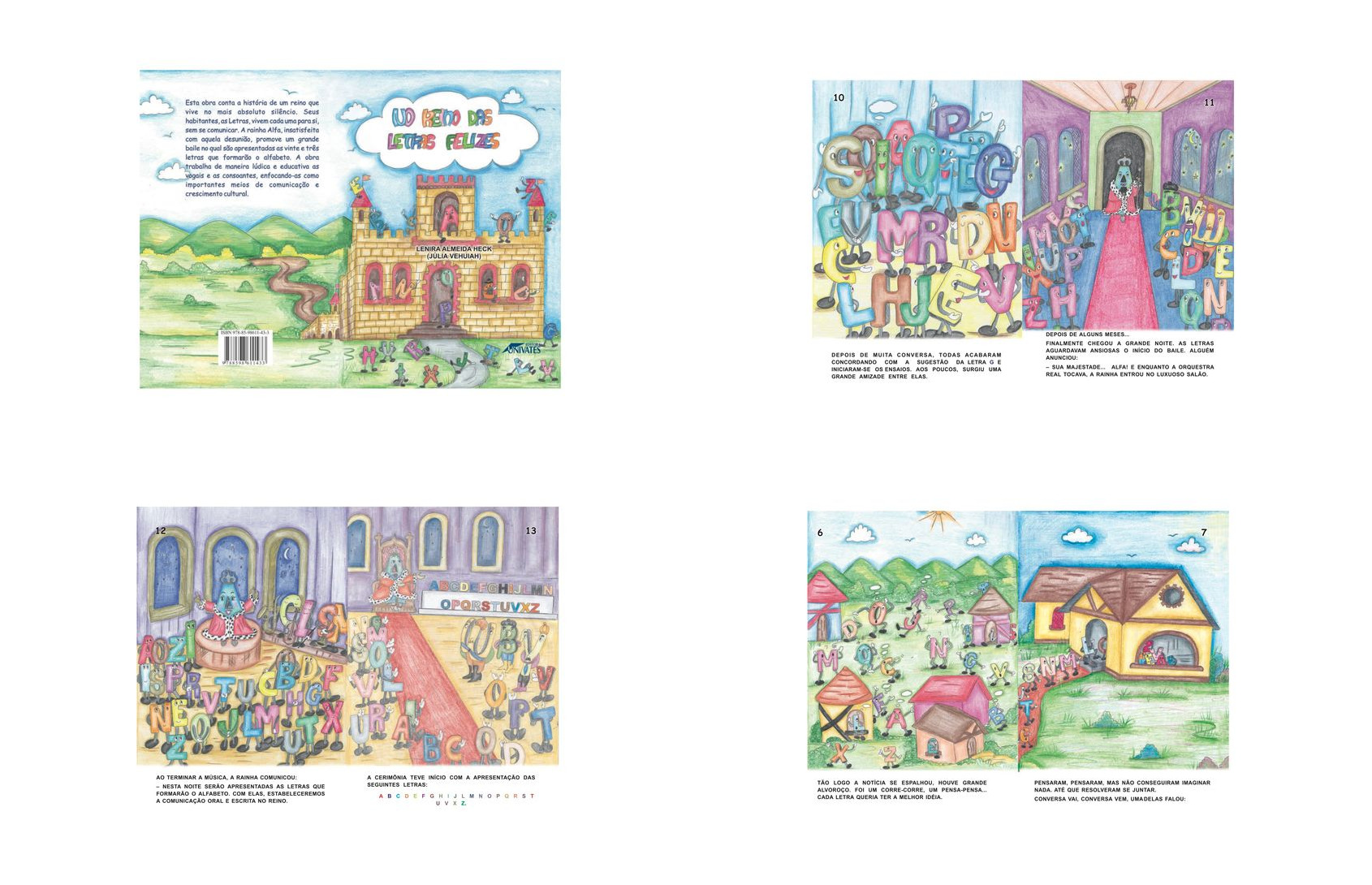 Livro Infantil No Reino das Letras Felizes para Ler e Imprimir - Capa