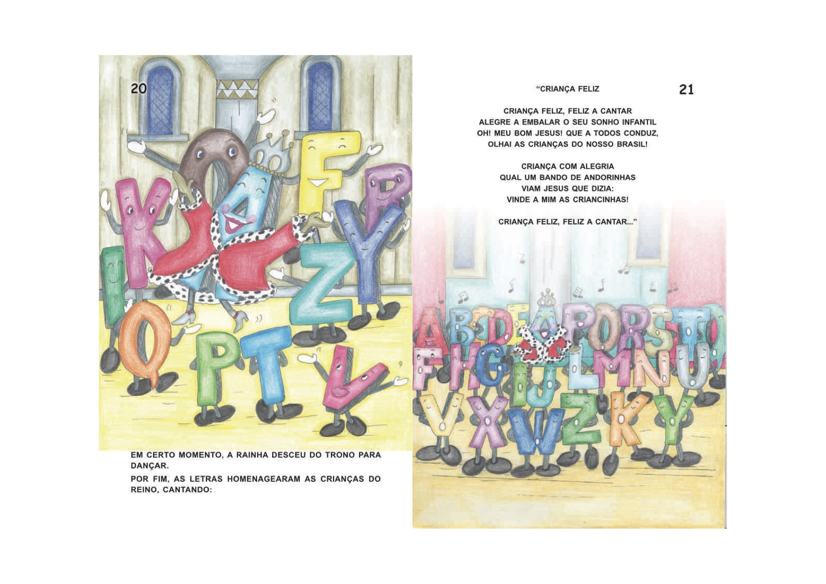 Página 12 - Livro Infantil No Reino das Letras Felizes para Ler e Imprimir para imprimir