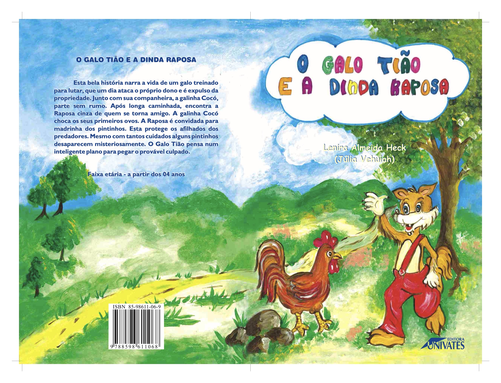 Página 1 - Livro Infantil O Galo Tião e a Dinda Raposa para Ler e Imprimir para imprimir