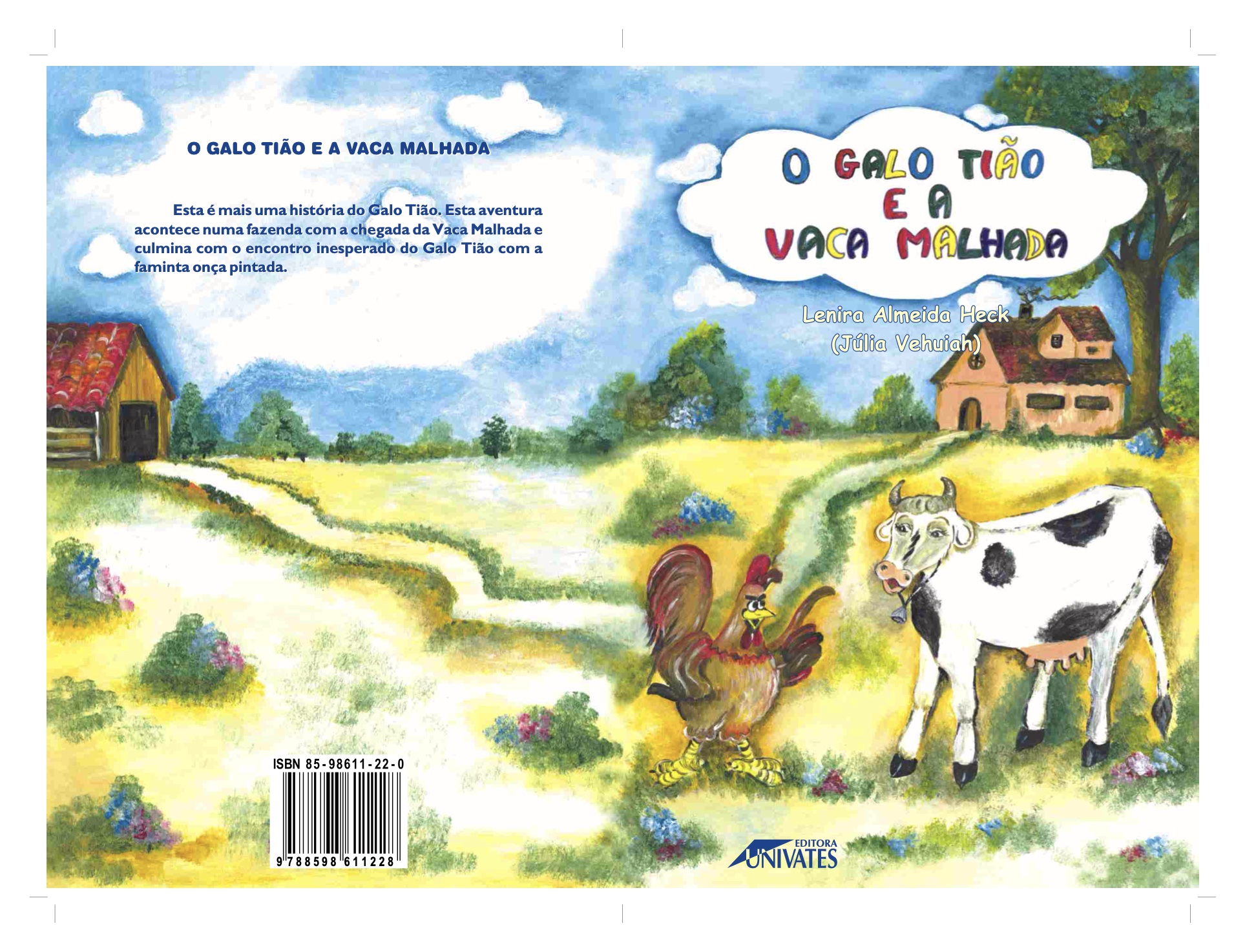 Página 1 - Livro Infantil O Galo Tião e a Vaca Malhada para Ler e Imprimir para imprimir