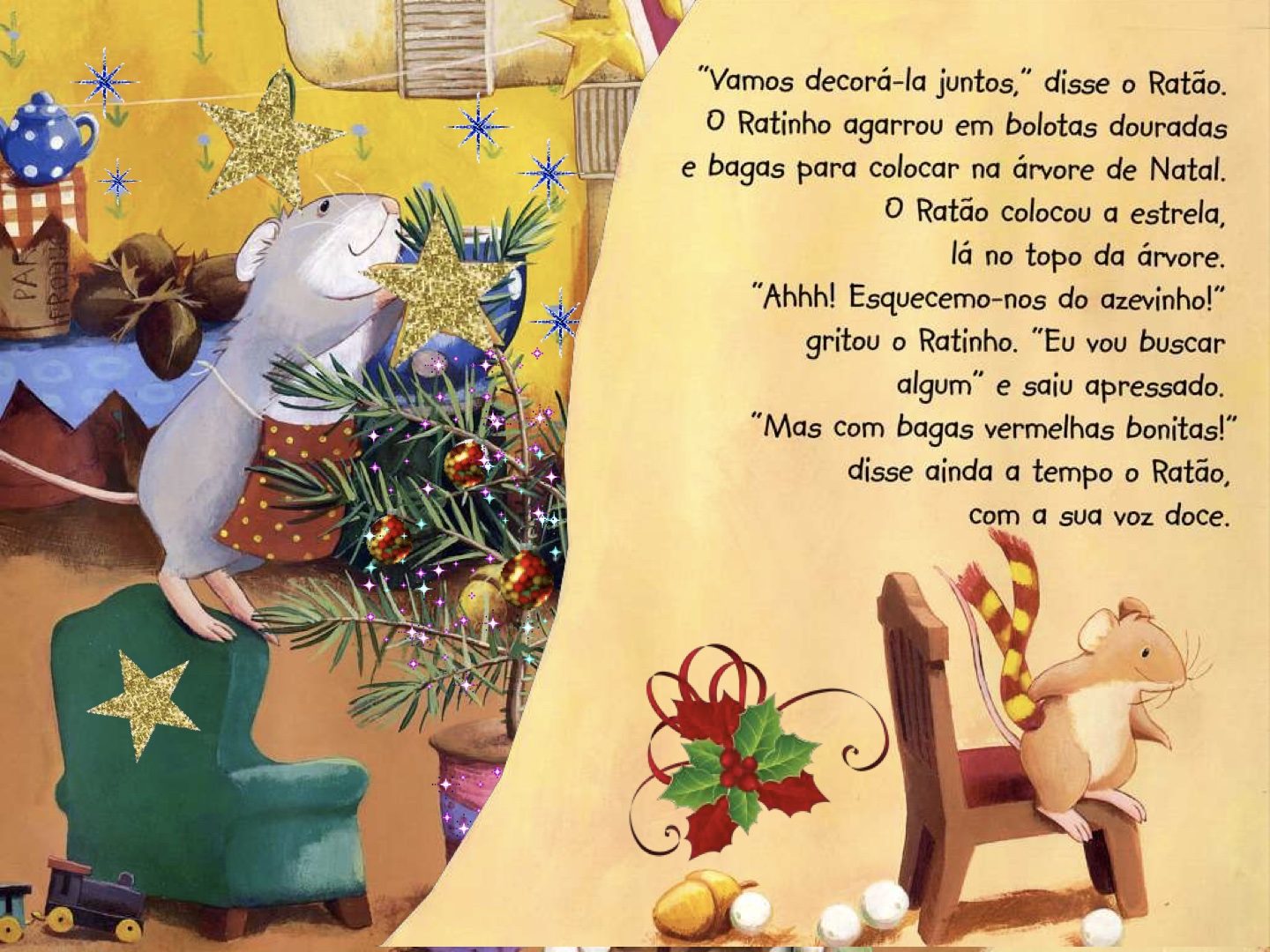 Página do Livro 4 - Livro infantil Uma Noite de Natal ilustrado para ler e imprimir para imprimir