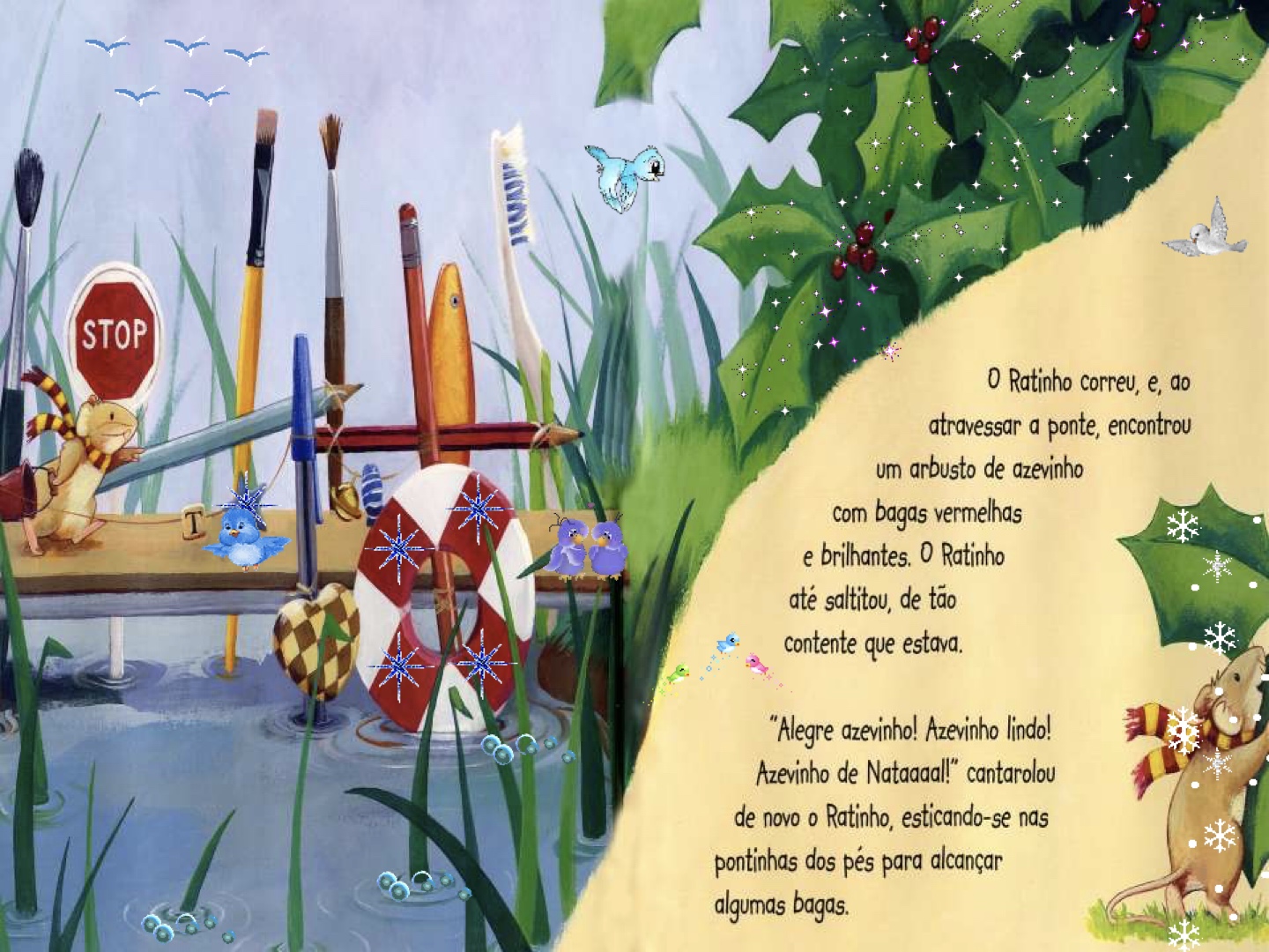 Página do Livro 7 - Livro infantil Uma Noite de Natal ilustrado para ler e imprimir para imprimir