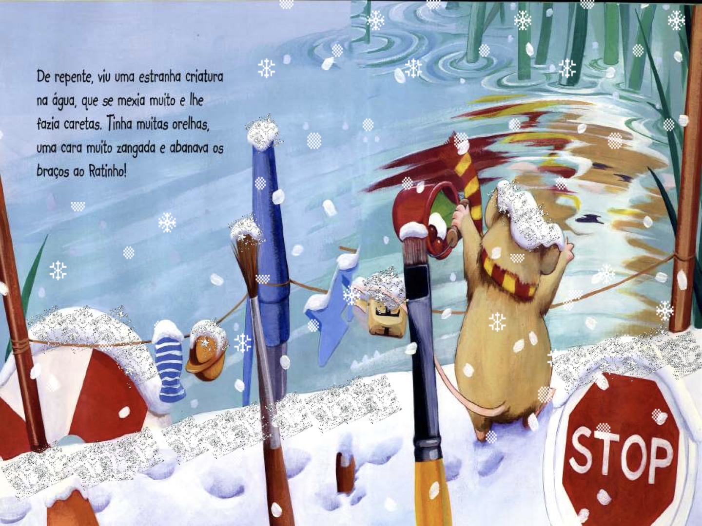 Página do Livro 10 - Livro infantil Uma Noite de Natal ilustrado para ler e imprimir para imprimir