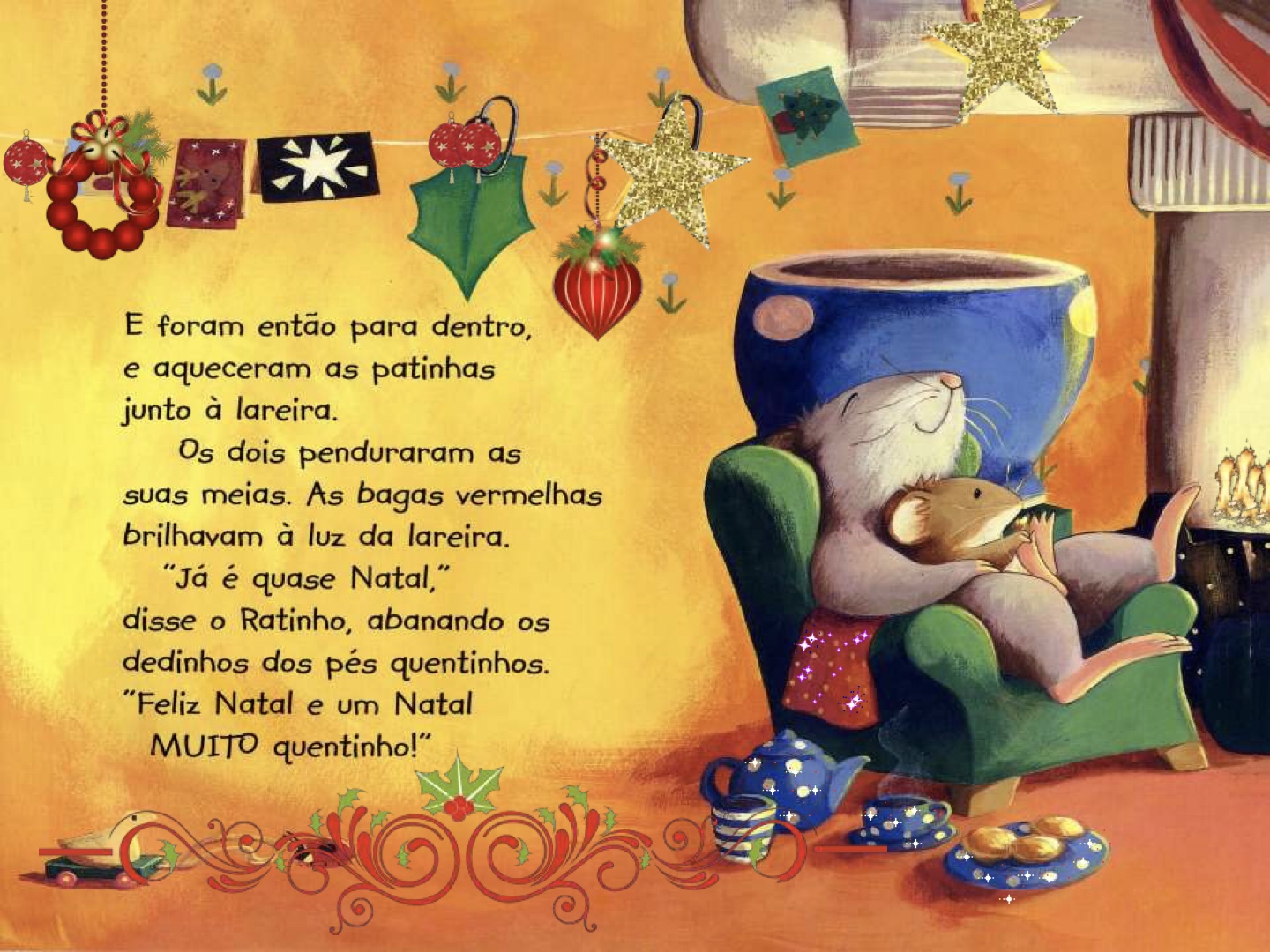 Página do Livro 20 - Livro infantil Uma Noite de Natal ilustrado para ler e imprimir para imprimir